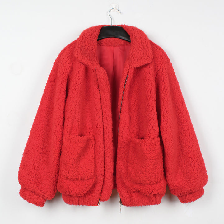Women Cozy Fleece Jacket with Zipper Lune London