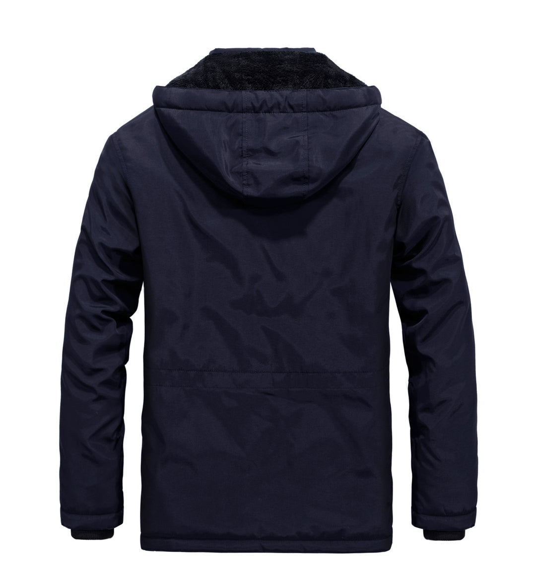 Winter jacket for men lined with removable hood Lune London