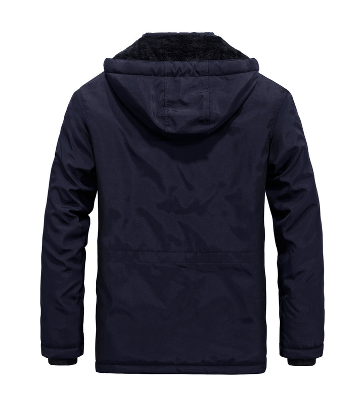 Winter jacket for men lined with removable hood Lune London
