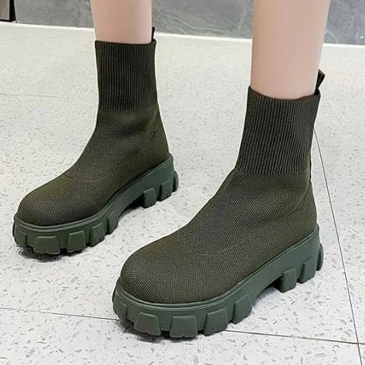 Lune London | Knitted ankle boots with trendy sole