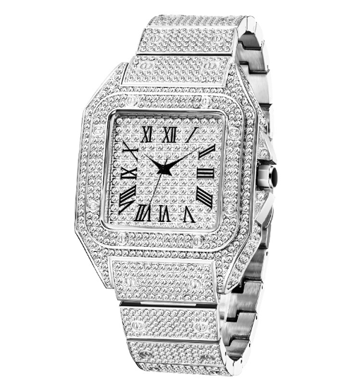 Lune London | MISSFOX Square Watch Ice Out For Men