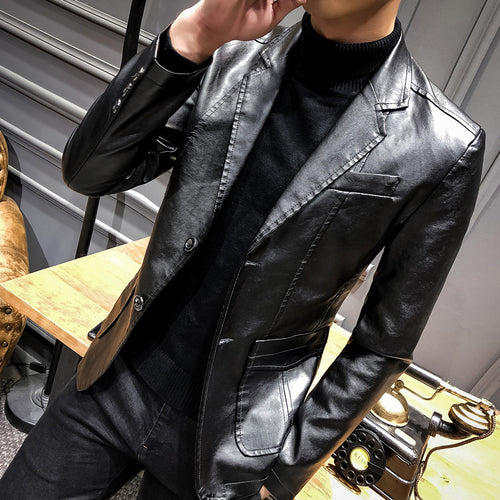 Stylish synthetic leather jacket for men Lune London