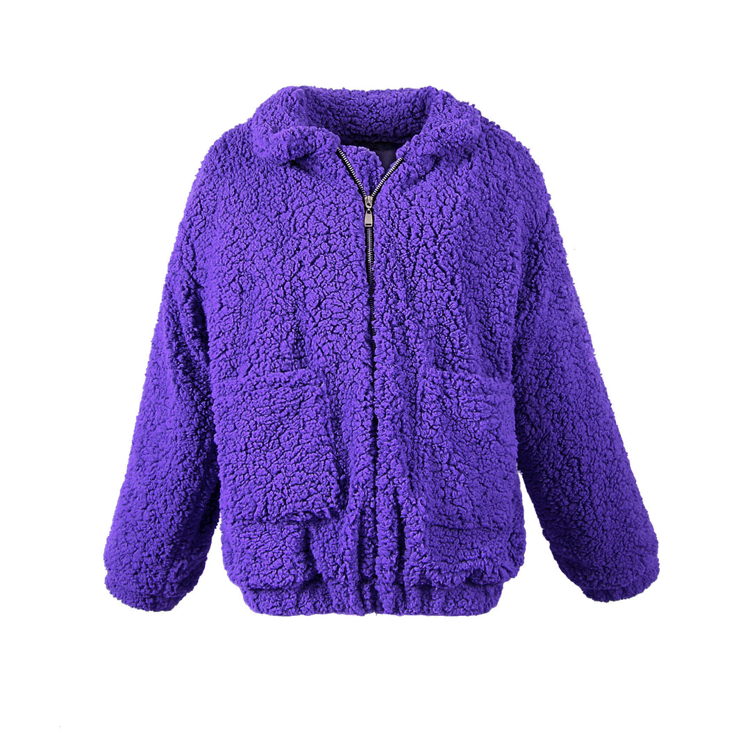 Women Cozy Fleece Jacket with Zipper Lune London