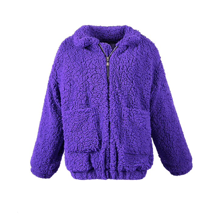 Women Cozy Fleece Jacket with Zipper Lune London