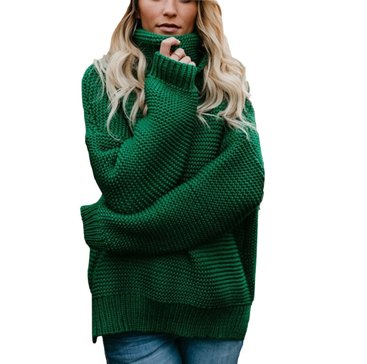 Chunky knit jumper for women with a comfortable turtleneck Lune London
