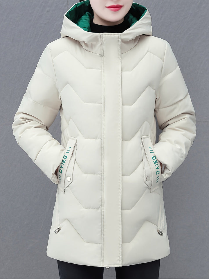 Lune London | Long Casual Women's Down Jacket with Hood