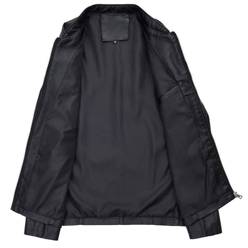 Elegant artificial leather jacket for men with modern cut Lune London
