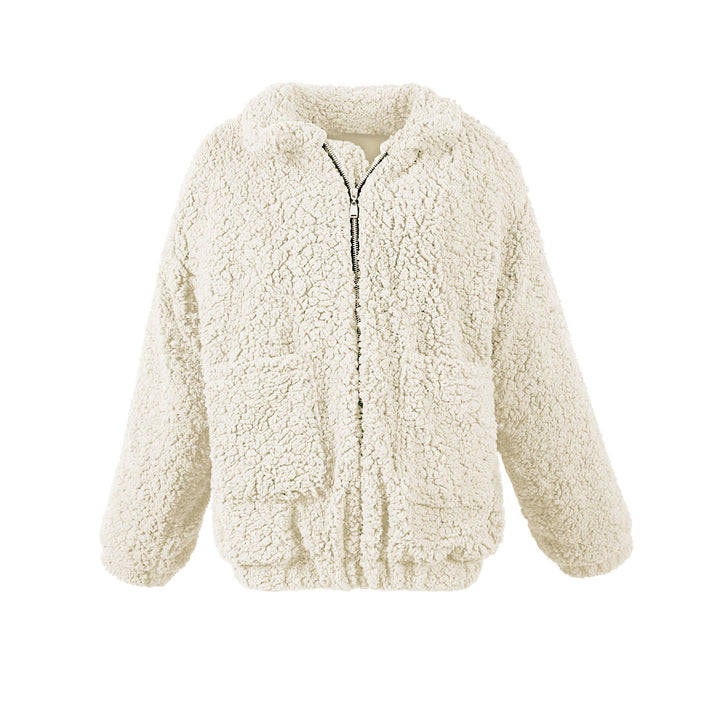 Women Cozy Fleece Jacket with Zipper Lune London