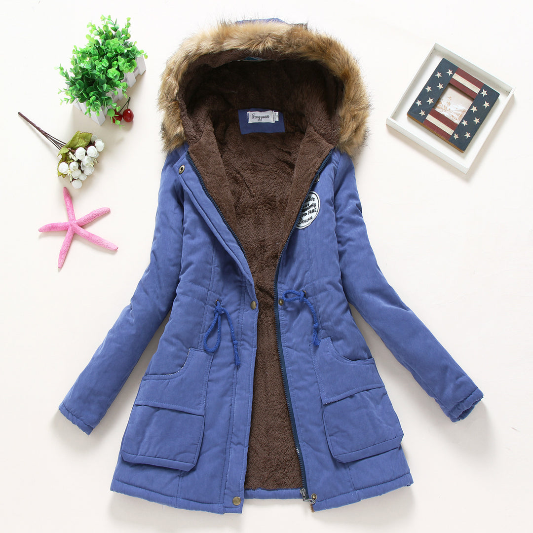 Women's transition jacket lined with hood and teddy lining Lune London