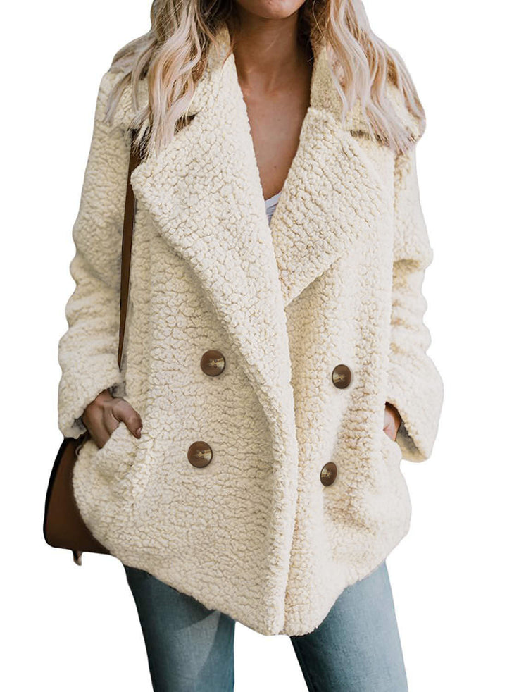 Ladies Cozy Loop Scarf with Double Button Placket Lune London