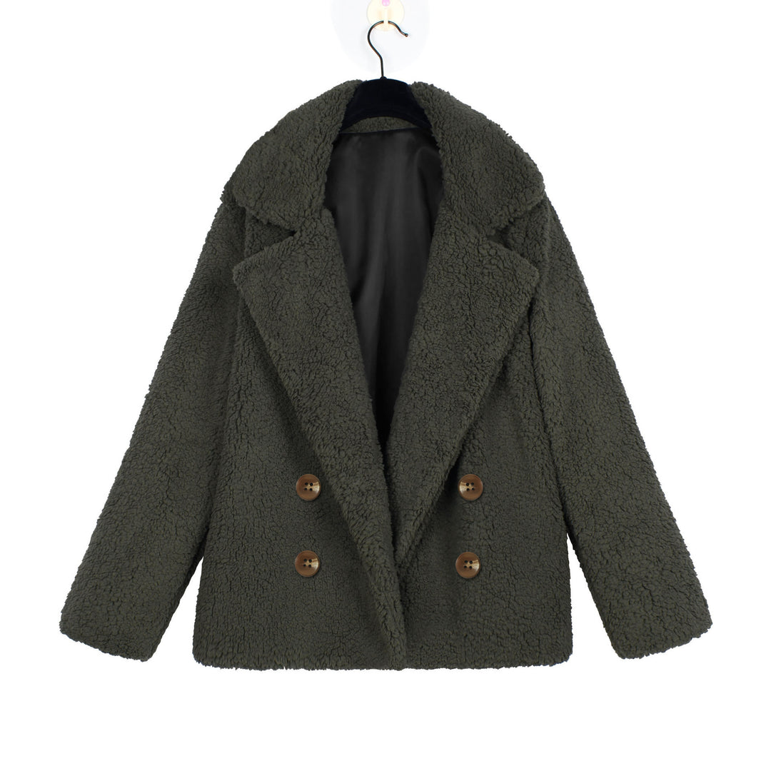 Ladies Cozy Loop Scarf with Double Button Placket Lune London