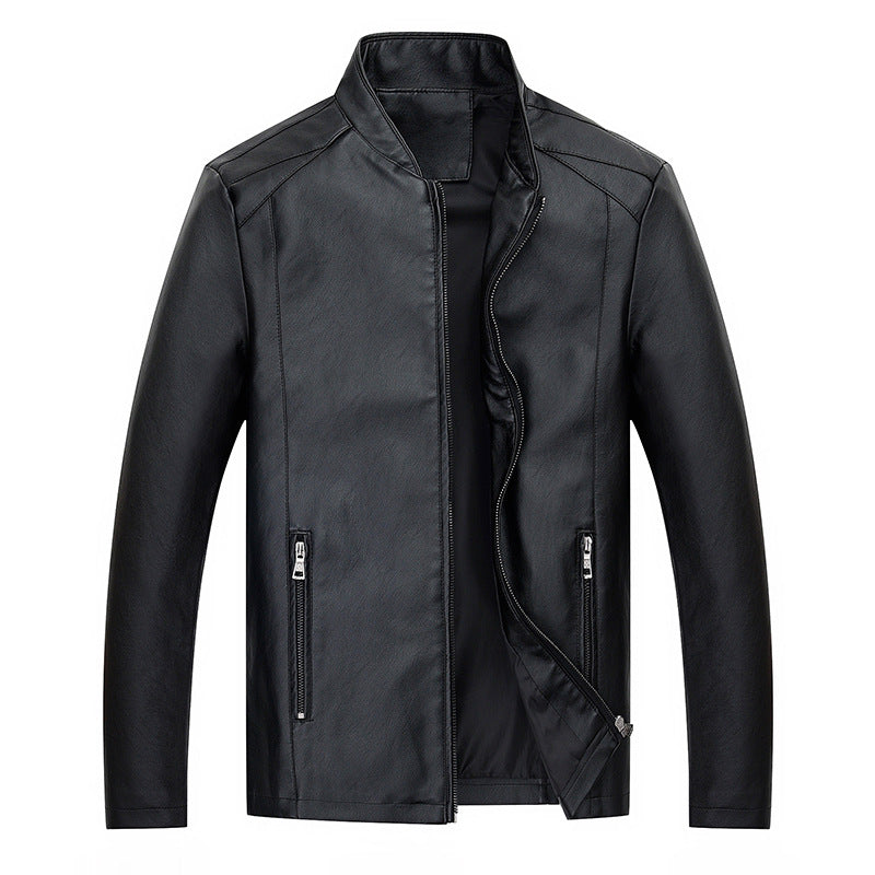 Elegant artificial leather jacket for men with modern cut Lune London