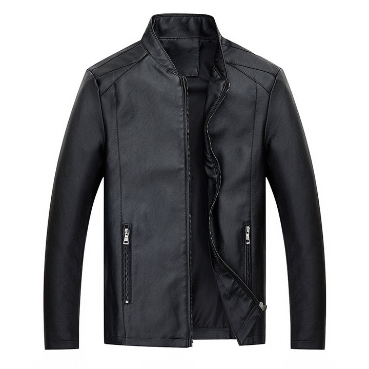 Elegant artificial leather jacket for men with modern cut Lune London