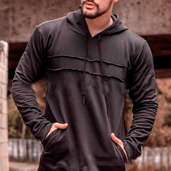 Men's Sports Hoodie with Innovative Design and Practical Pockets Lune London