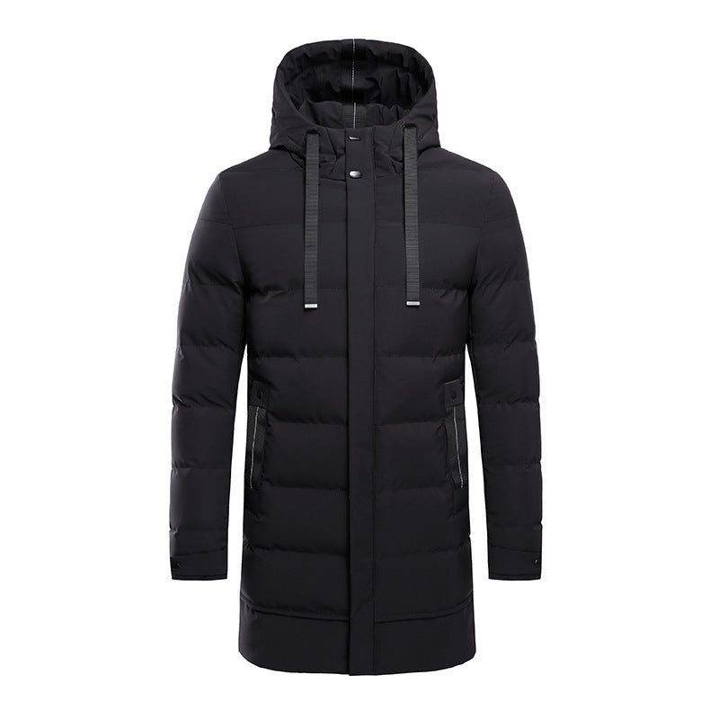 Insulated outdoor jacket for men with adjustable hood and functional pockets Lune London