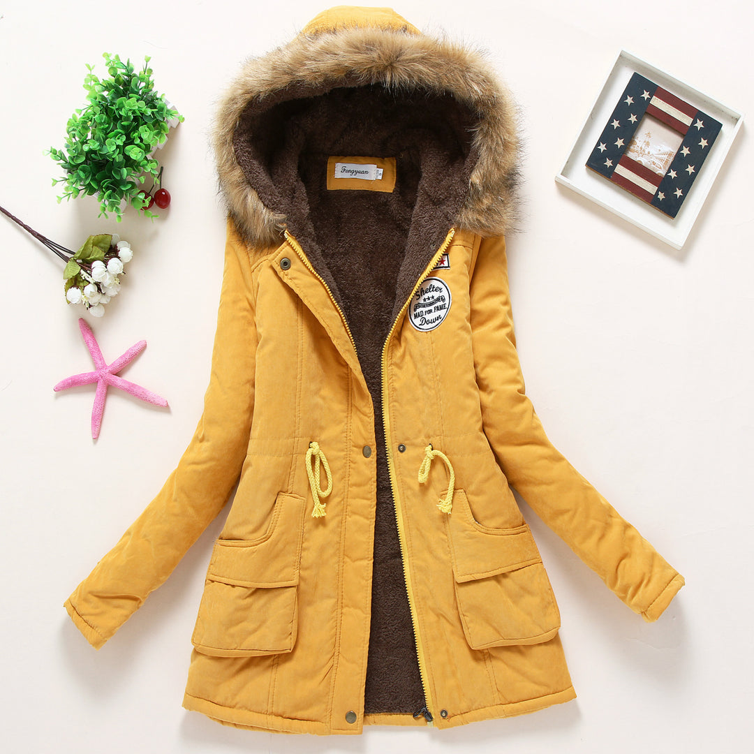 Women's transition jacket lined with hood and teddy lining Lune London