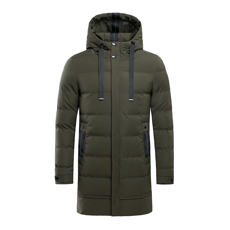 Insulated outdoor jacket for men with adjustable hood and functional pockets Lune London
