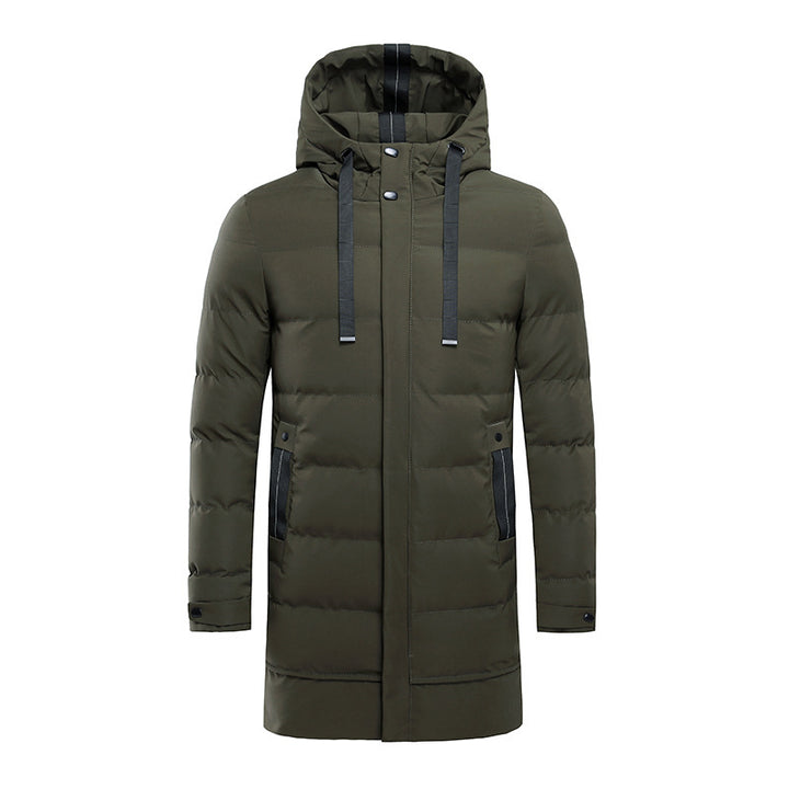 Insulated outdoor jacket for men with adjustable hood and functional pockets Lune London