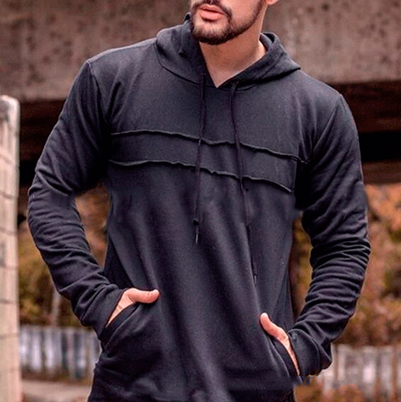 Men's Sports Hoodie with Innovative Design and Practical Pockets Lune London