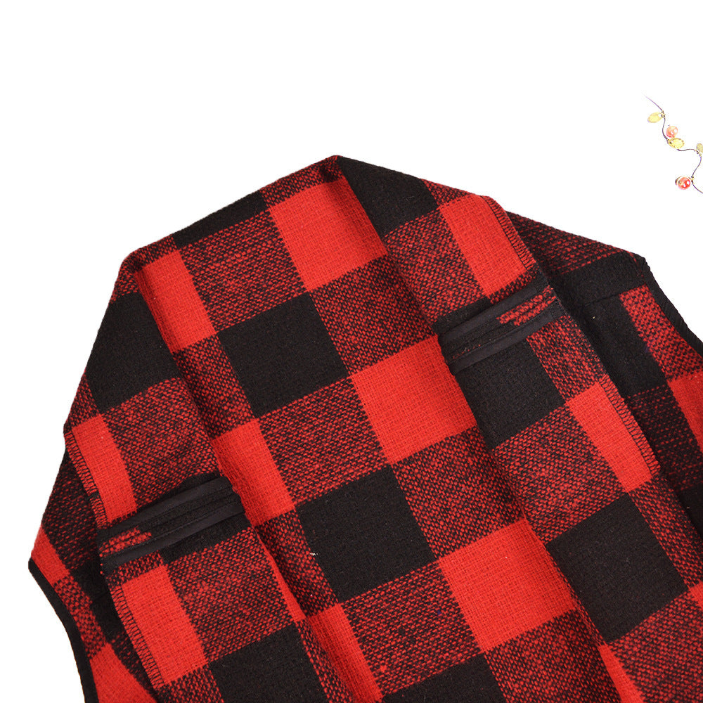 Women's Lush Checked Poncho Lune London