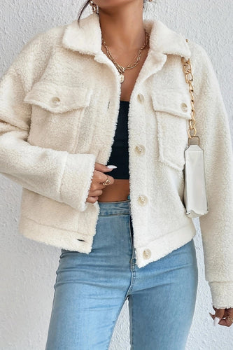 Lune London | White short Sherpa jacket