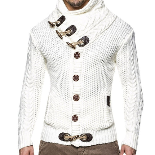 Asymmetrical collar knit jacket for men Lune London