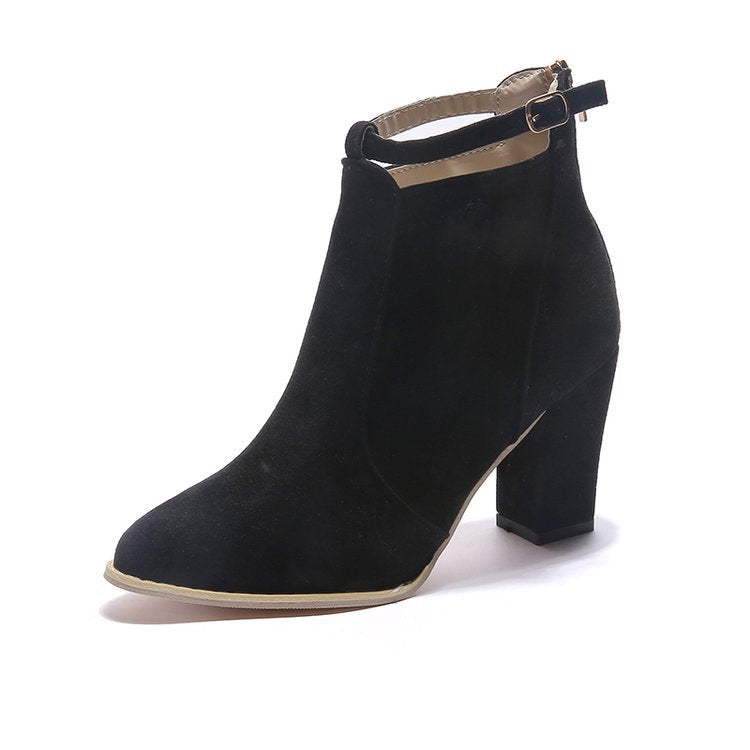 Stylish lace-up boots for women with trendy strap and comfort sole Lune London