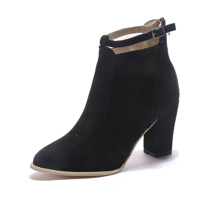 Stylish lace-up boots for women with trendy strap and comfort sole Lune London