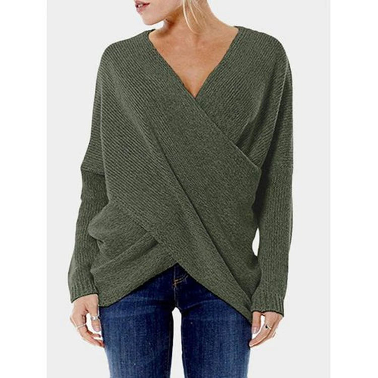 Lune London | Women's cashmere sweater with crossover detail, autumn/winter