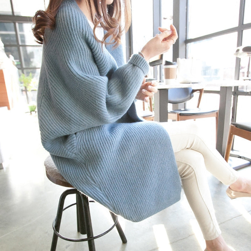 Cardigan long décontracté pour femmes avec ouverture à l'avant et motif de tricot fin Chic & Stil