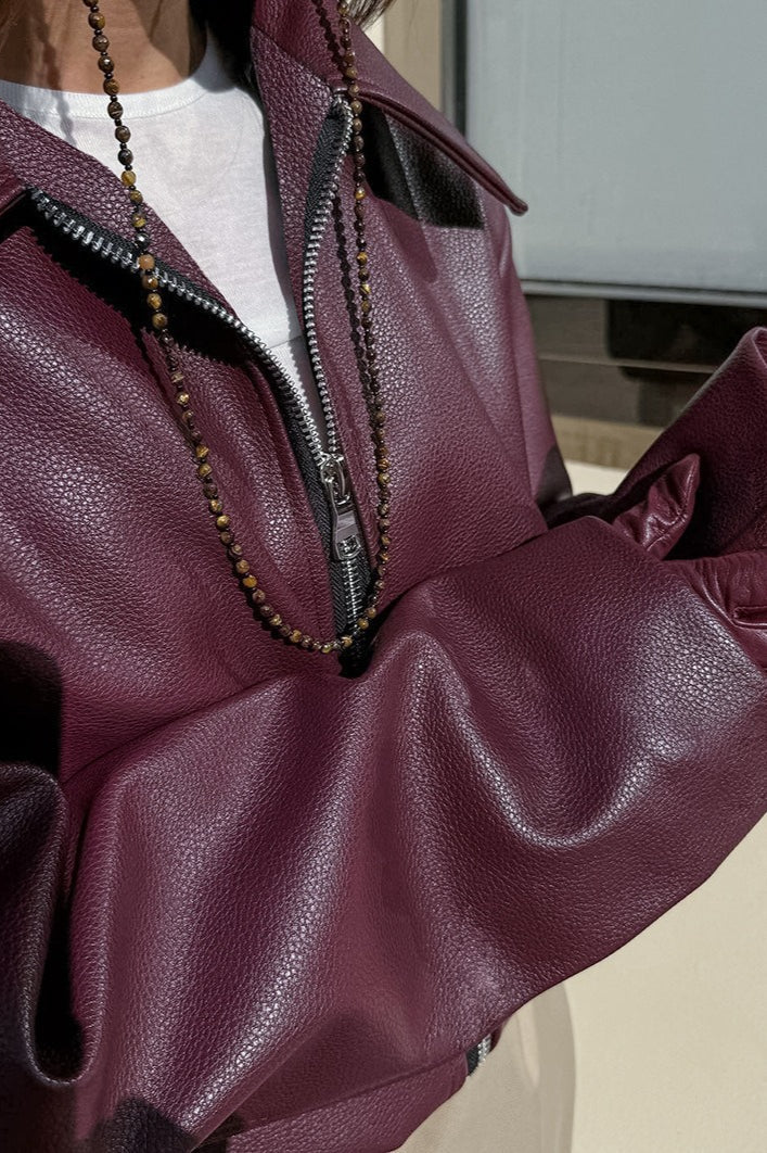 Lune London | Matte Leather Biker Jacket