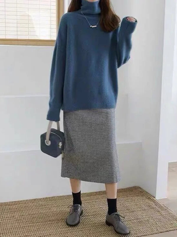 Lune London | Casual Cashmere Turtleneck Sweater for Women