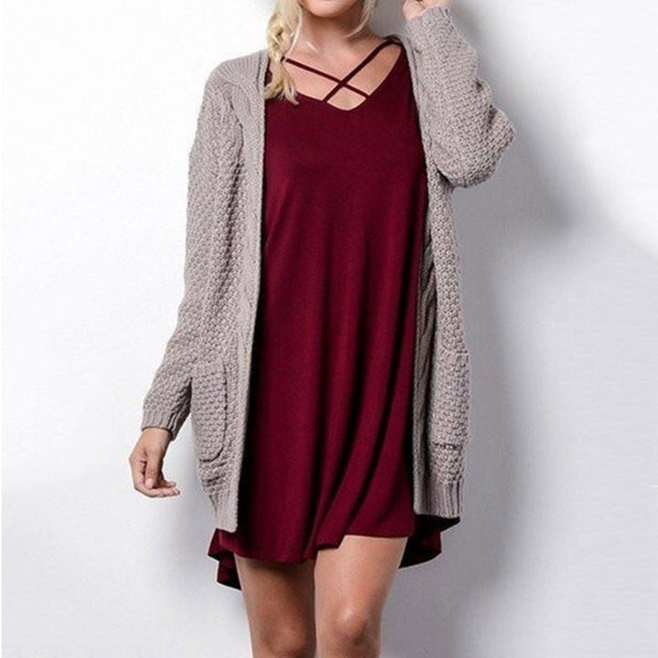 Open front oversized knit jacket for women Lune London
