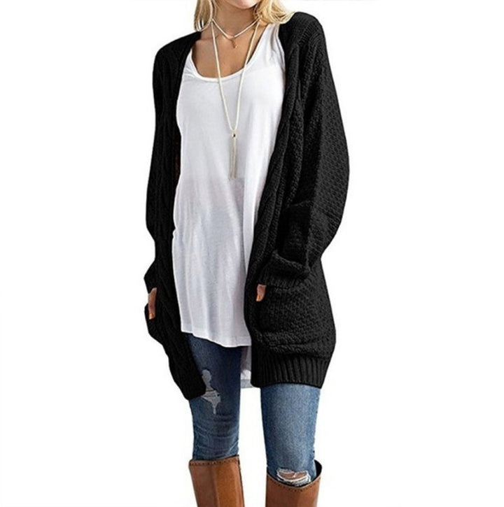 Open front oversized knit jacket for women Lune London