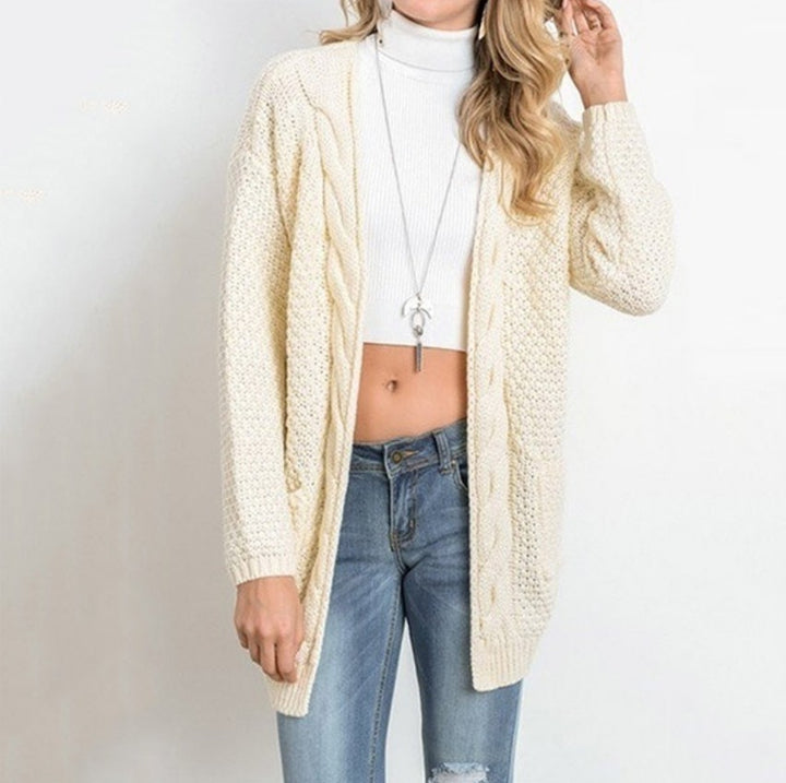 Open front oversized knit jacket for women Lune London