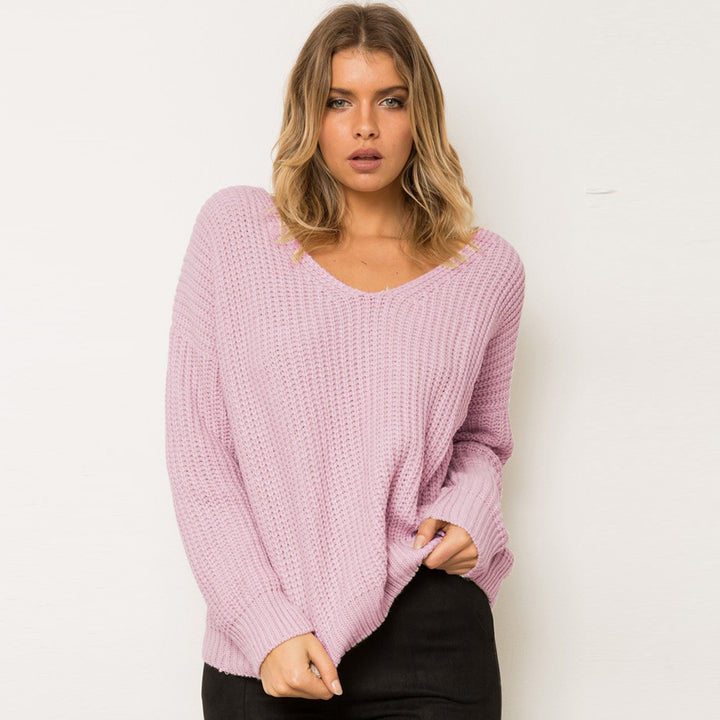 Women's sweater with a unique design at the back and a decorative lace Lune London