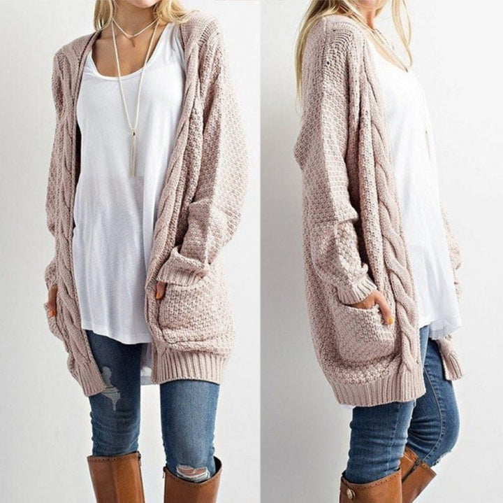 Open front oversized knit jacket for women Lune London