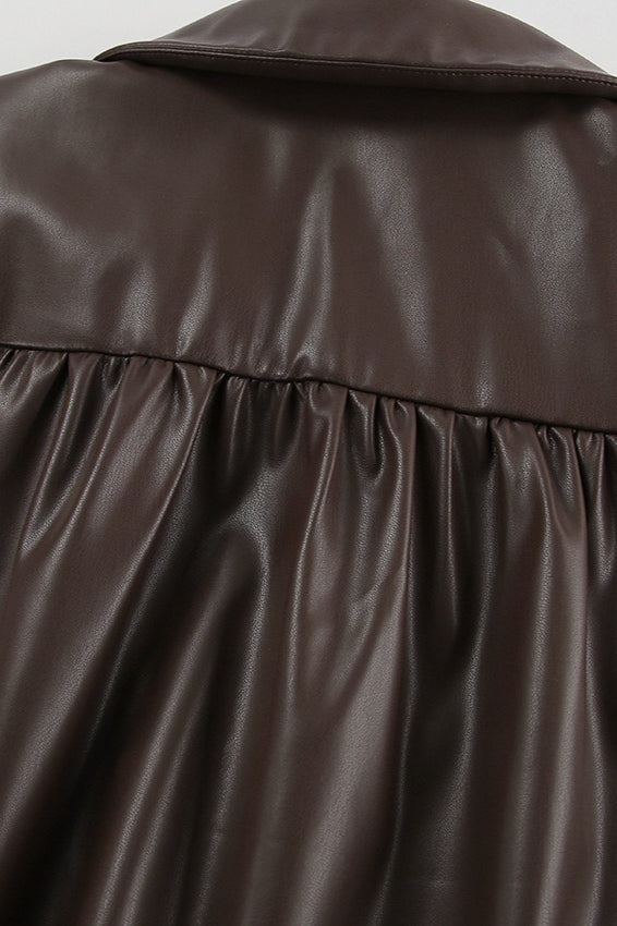Lune London | Leather Fleece Collar Jacket