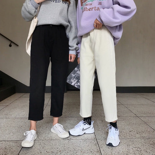 Pantalons décontractés pour femmes à coupe relaxée avec ourlet à revers Chic & Stil