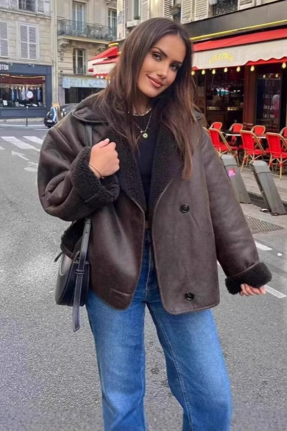 Lune London | Lambskin lined loose jacket