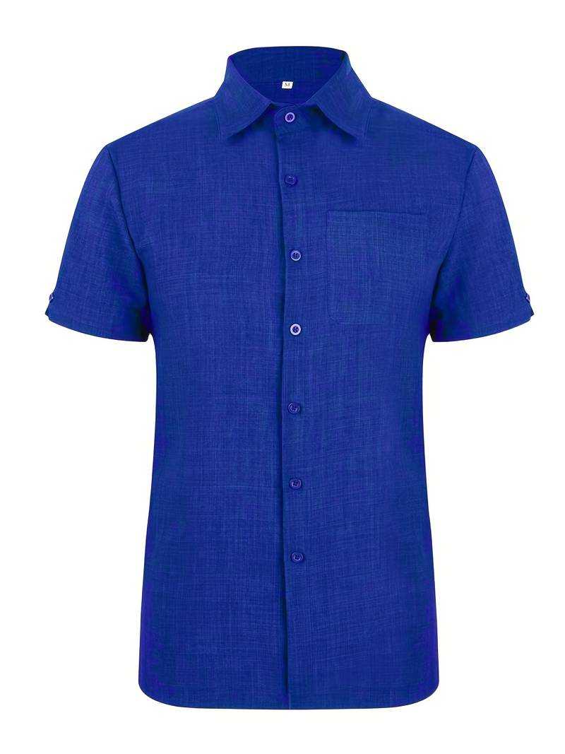 Chic und Stil | Classic Casual Short Sleeve Shirt with Buttons for Men