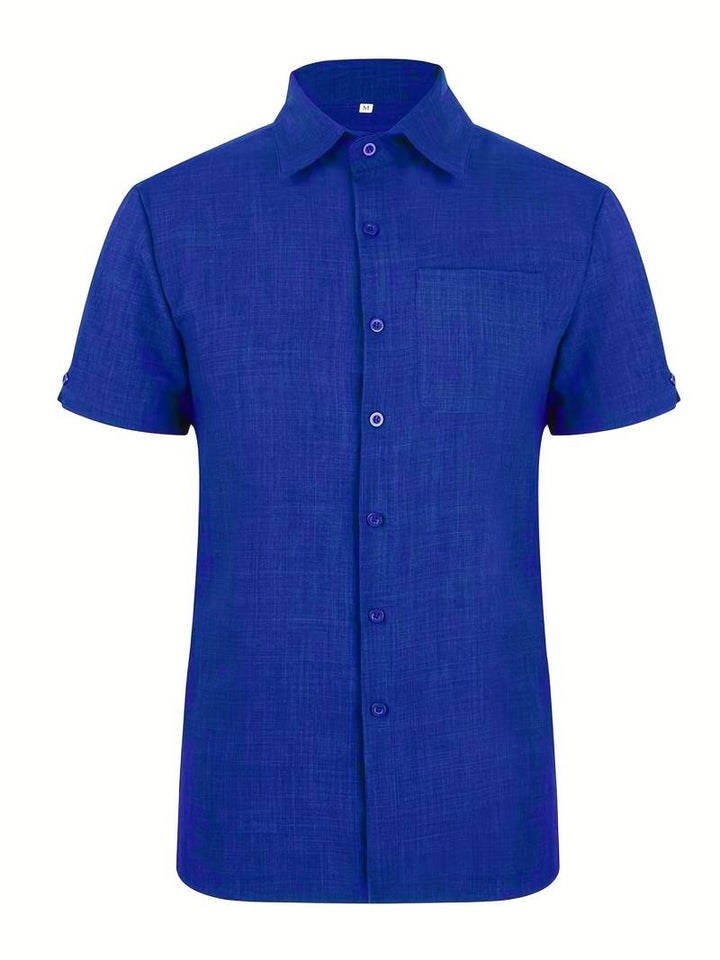 Chic und Stil | Classic Casual Short Sleeve Shirt with Buttons for Men