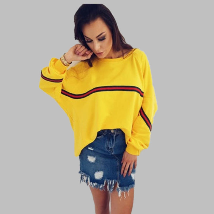 Women oversized casual sweater with color block pattern Lune London