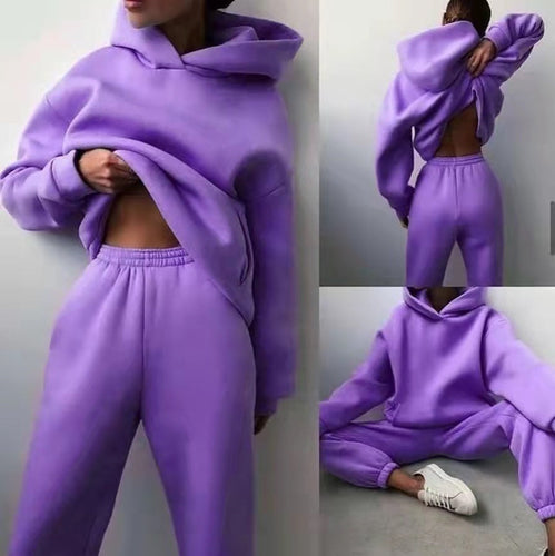 Lune London | Trendy hooded sweatshirt in casual set