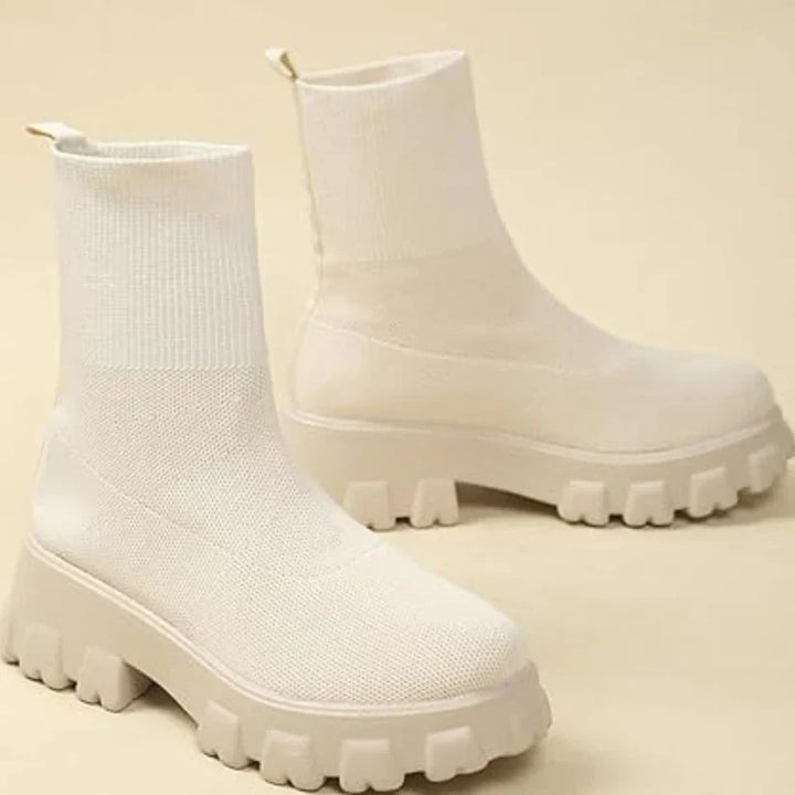 Lune London | Knitted ankle boots with trendy sole
