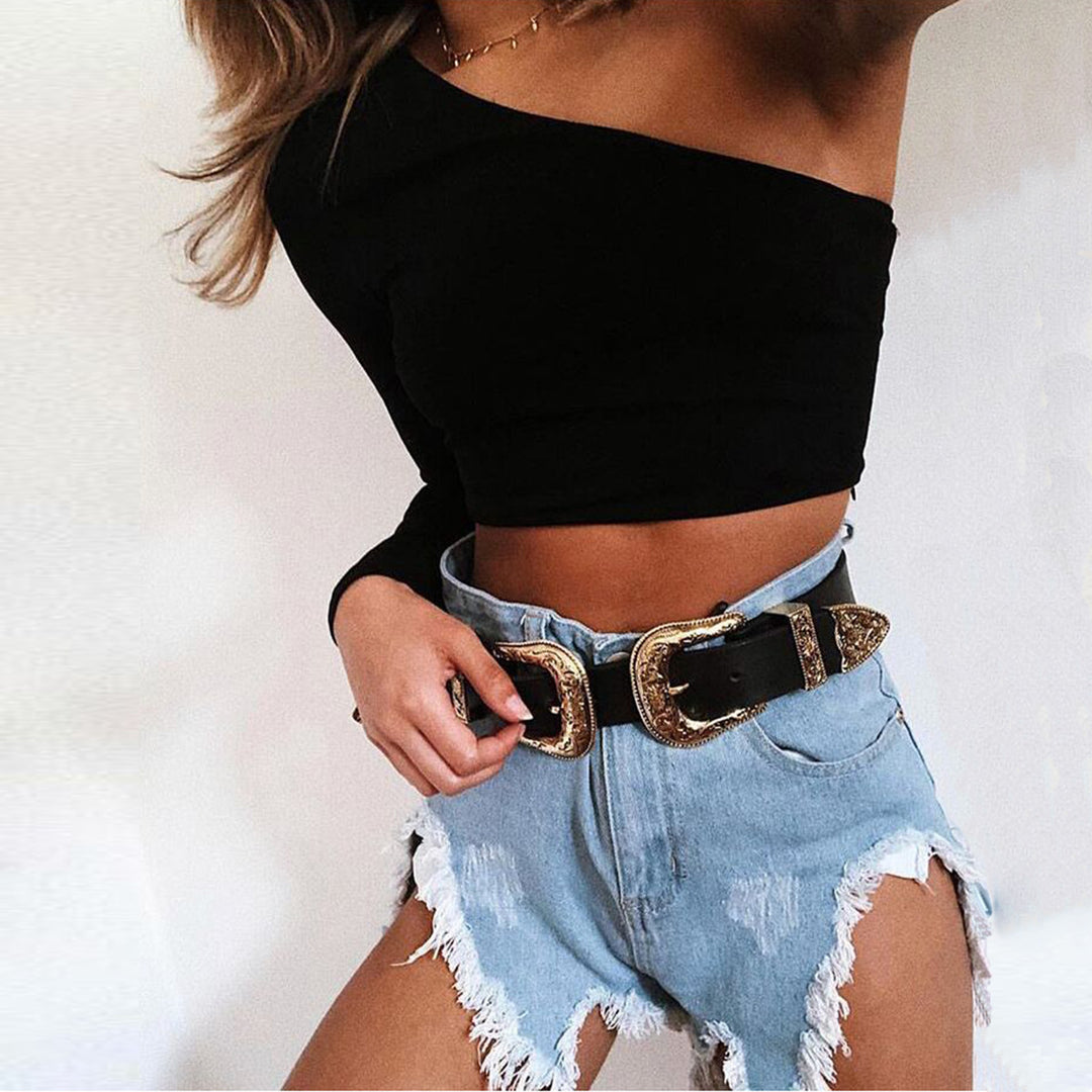 Women's Off-Shoulder Crop Top Lune London