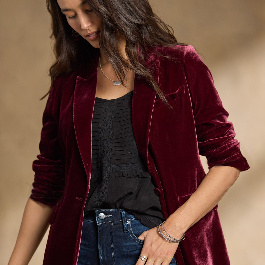 Lune London | Embroidered Velvet Autumn Jacket