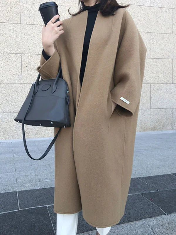 Women’s Long Wool Coat with Elegant Fit & Thermal Insulation | Lune London