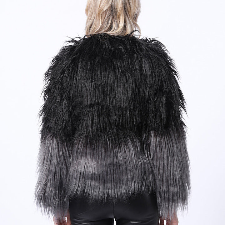 Lune London | Women's Extravagant Faux Fur Bolero Jacket with High Neck