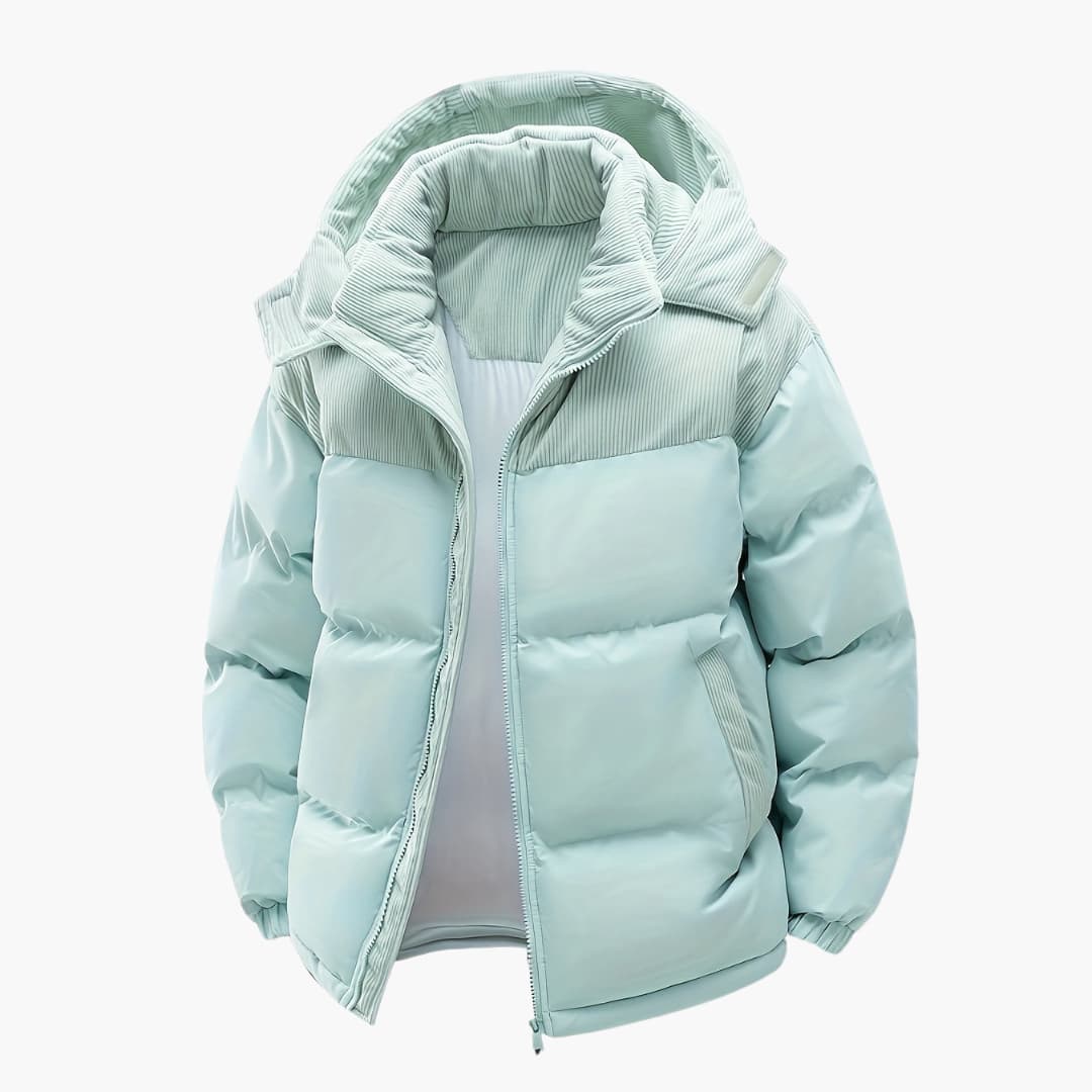 Lune London | Casual Hooded Jacket with Puffer and Color Block Design